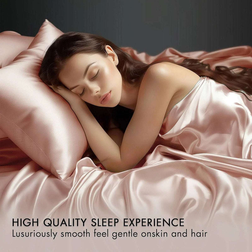 Madison Park 6PC Satin Cal King Sheet Set in Blush Pink GREAT for Skin & Hair
