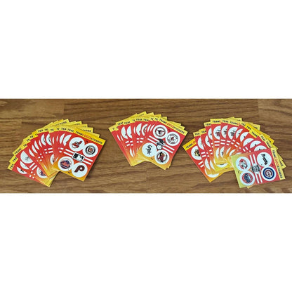 134Pcs 1991 Fleer MLB Baseball Teams Logo Stickers + Small 4-Team Sticker Cards