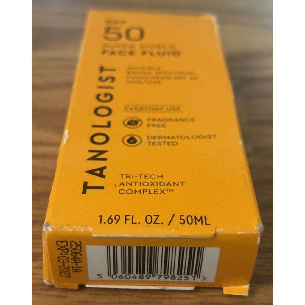 Tanologist Super Shield Face Fluid SPF 50 Sunscreen (1.69 oz.) EXP 03/27