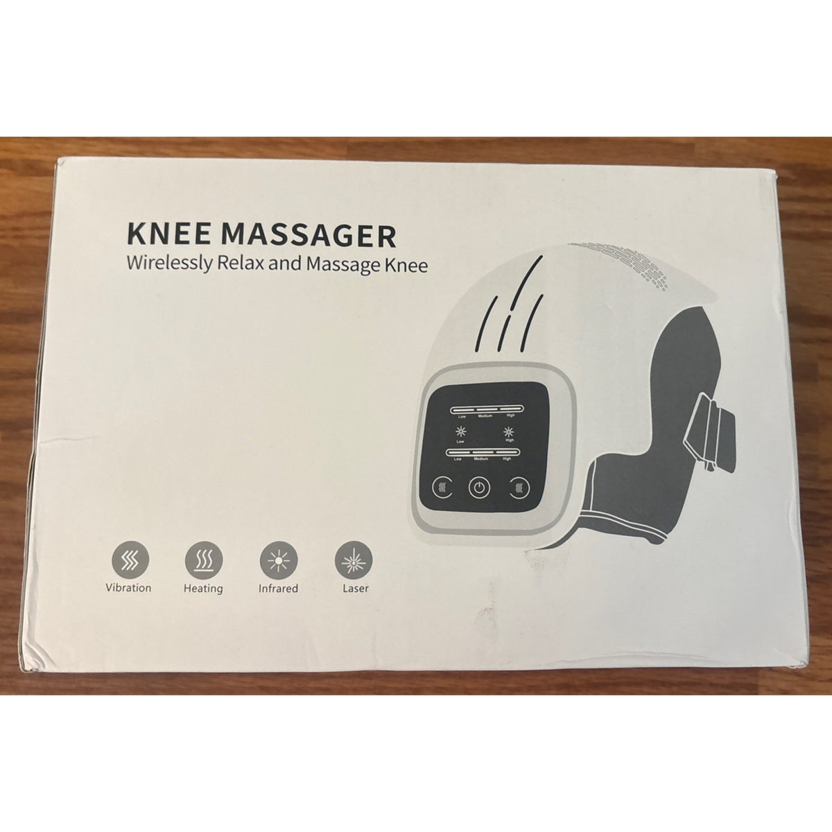 Cordless Knee Massager w/ Heated Vibration Massage & Infrared and Laser Therapy