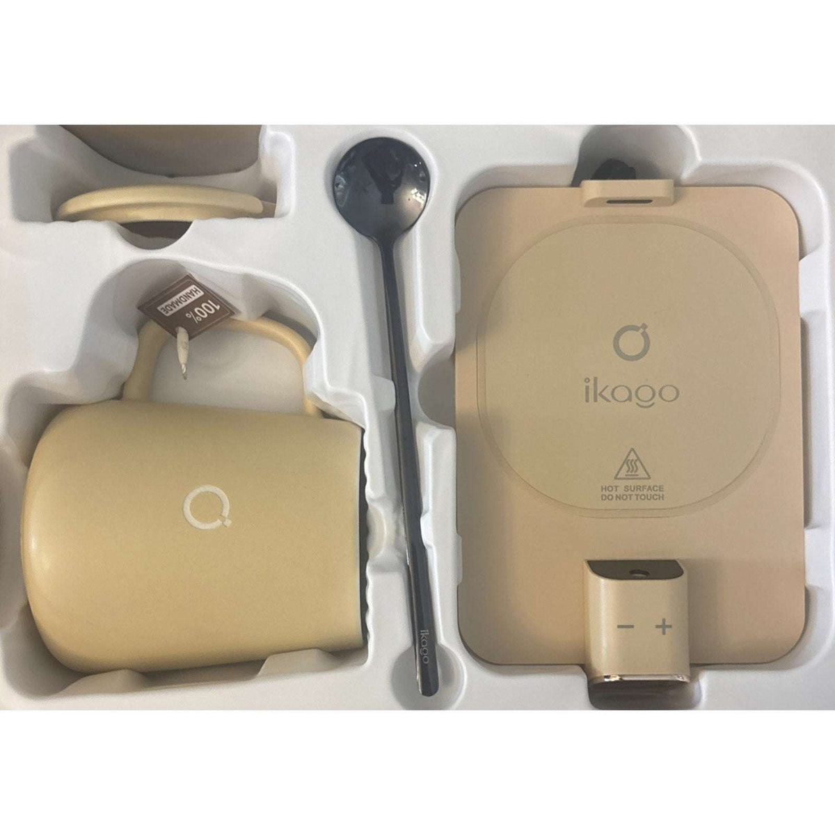 Ikago Smart Heated Coaster & Mug Warmer PRO Set - Auto-Off, Precise Temp Control