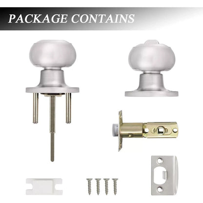 10 Pack Probrico Satin Nickel Privacy Door Knobs Round Handles Bedroom Bathroom