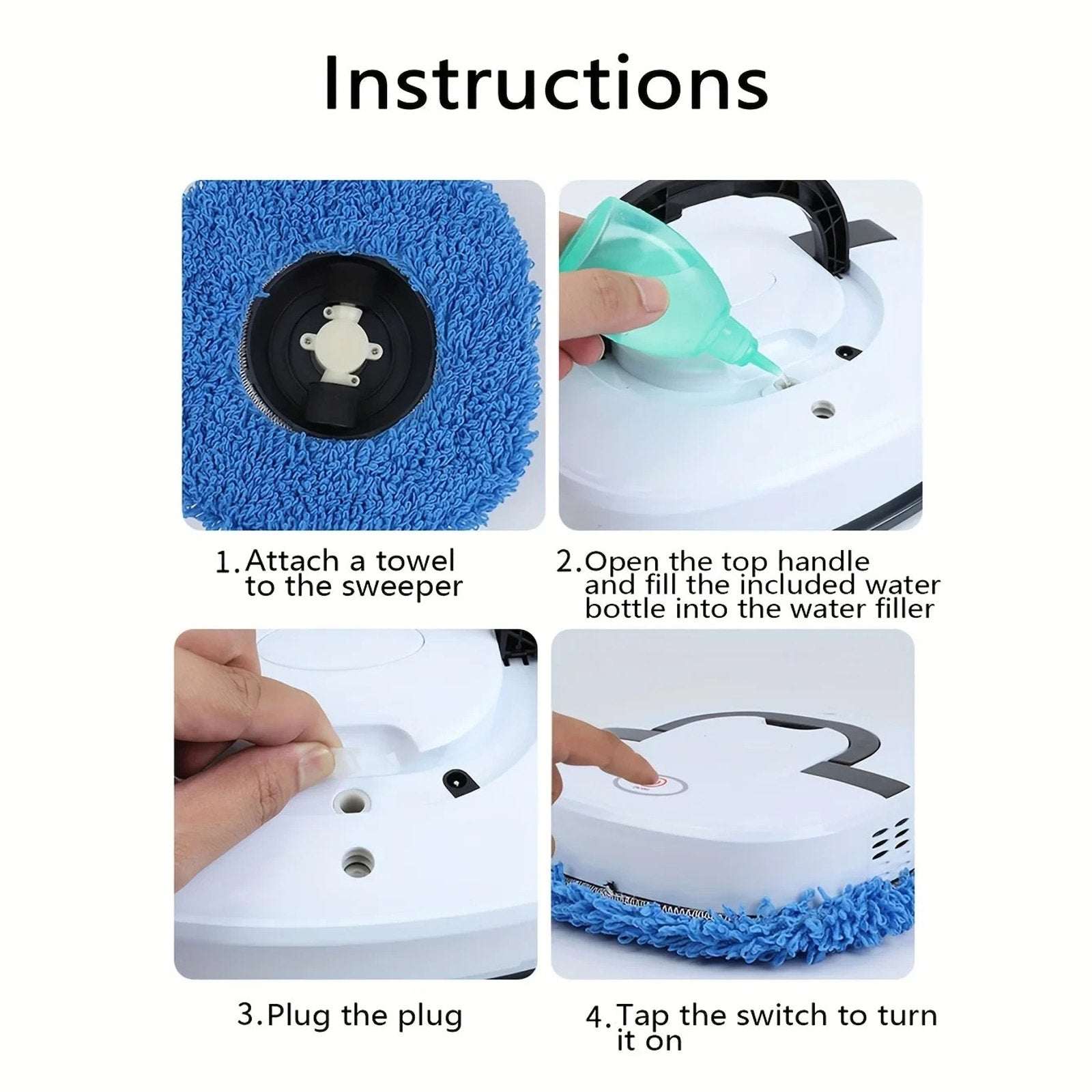 Rechargeable Intelligent Automatic Robot Floor Cleaner Brush Mopping Machine