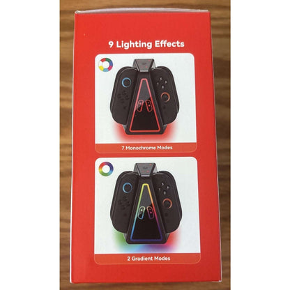 for Nintendo Switch 2 RGB Magnetic Charging Dock - 4 Joy-Con Controllers Charger