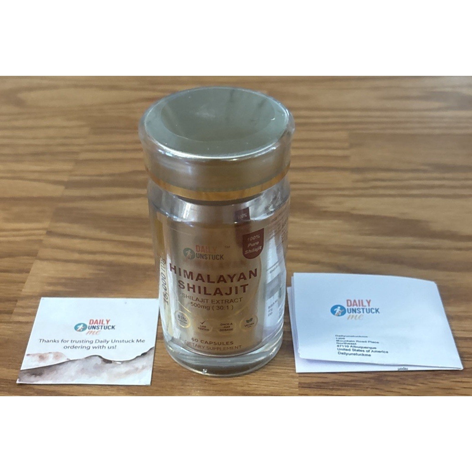 Daily UNSTUCK Me 100% PURE HIMALAYAN SHILAJIT 81% Fulvic Acid Lab Tested 60 Caps