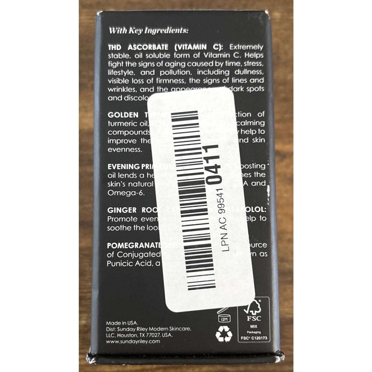 NEW Sunday Riley CEO Glow Vitamin C Turmeric & Primrose Face Oil 0.5oz/15ml