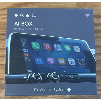 AI Wireless CarPlay Android Auto Streaming Adapter Plug & Play 4GB RAM+32GB ROM