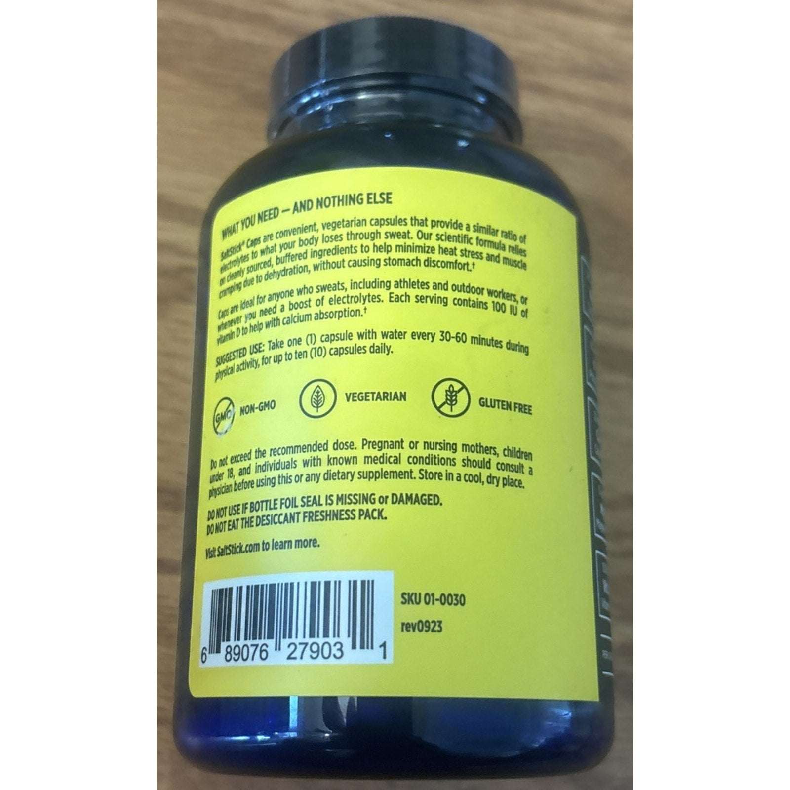 SaltStick Electrolyte Caps Buffered Electrolyte Salts 100ct 06/27 New Sealed