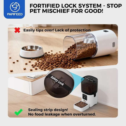 Automatic 6L Multi Cat Dog Pet Food Dispenser with Slow Feed 5G WiFi APP Control