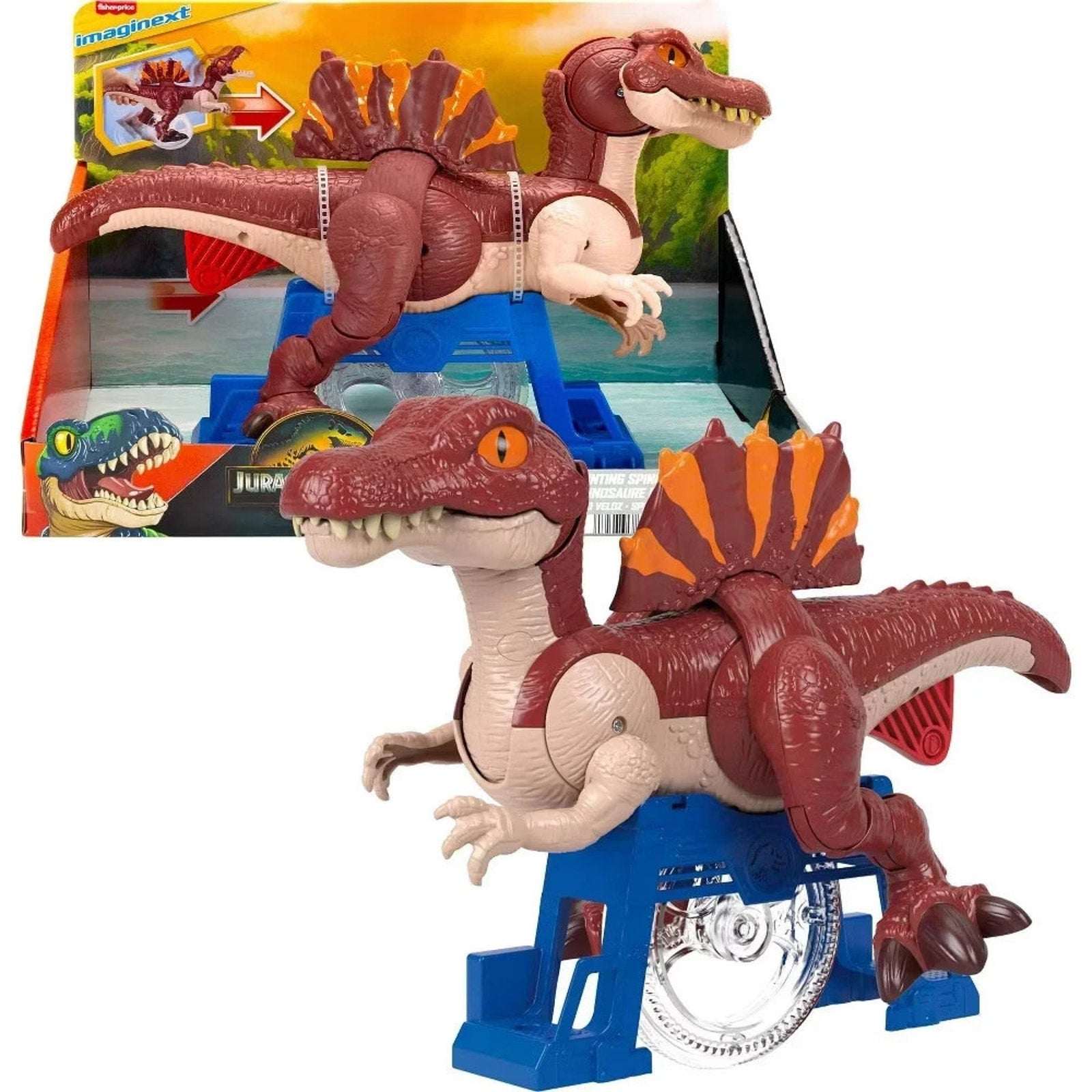 Fisher-Price Imaginext Jurassic World Rebirth Sprinting Spinosaurus Dinosaur 3+