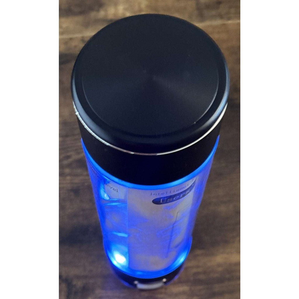 H2 Smart Hydrogen Water Bottle Generator - Rechargeable Portable Glass Black