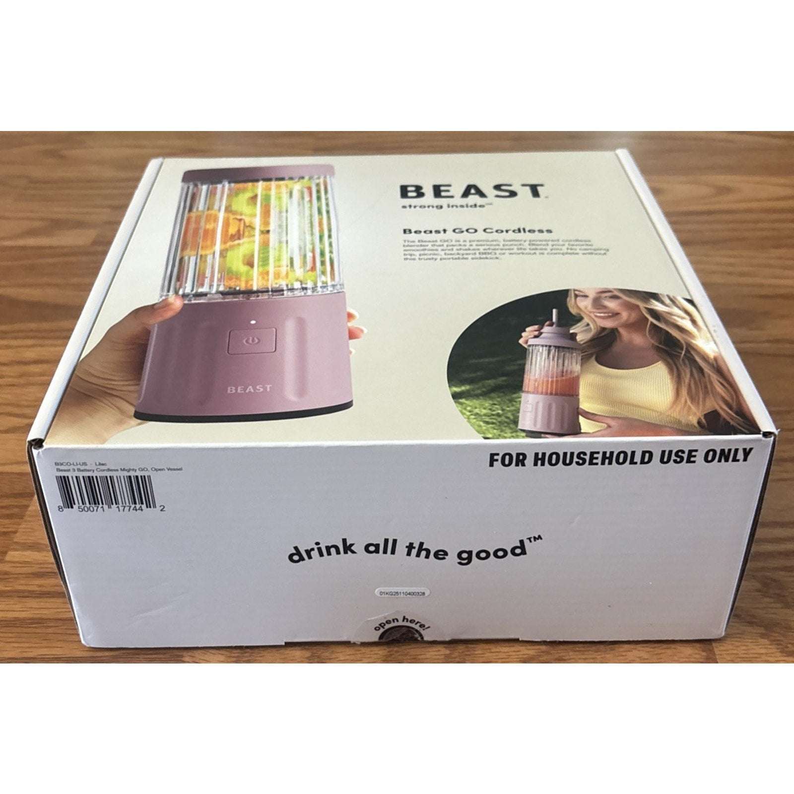 Beast GO Cordless, Premium Portable Blender for Shakes & Smoothies 22oz (Lilac)