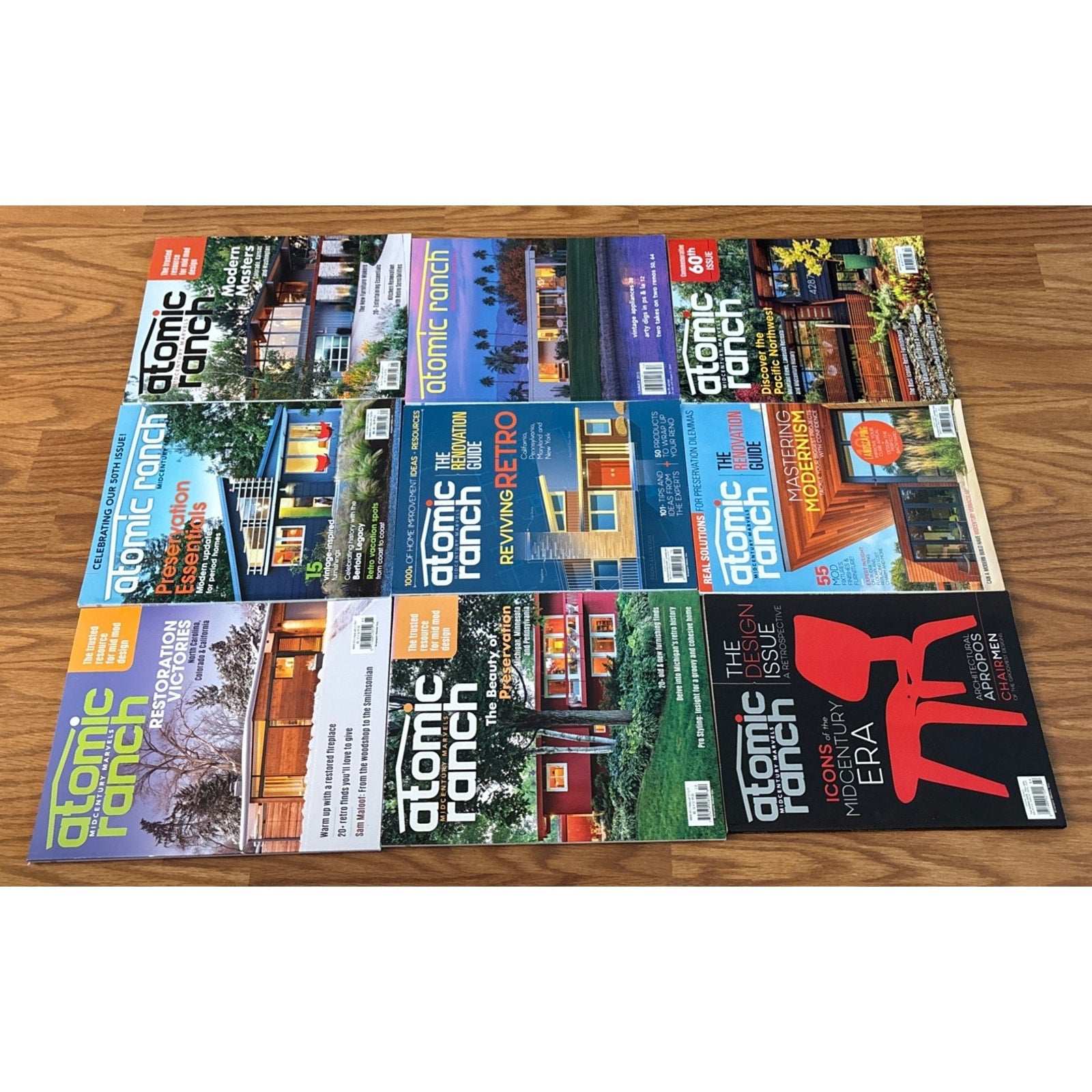 9 x Atomic Ranch Mid Century Marvels Magazines Renovation Guide Reviving Retro