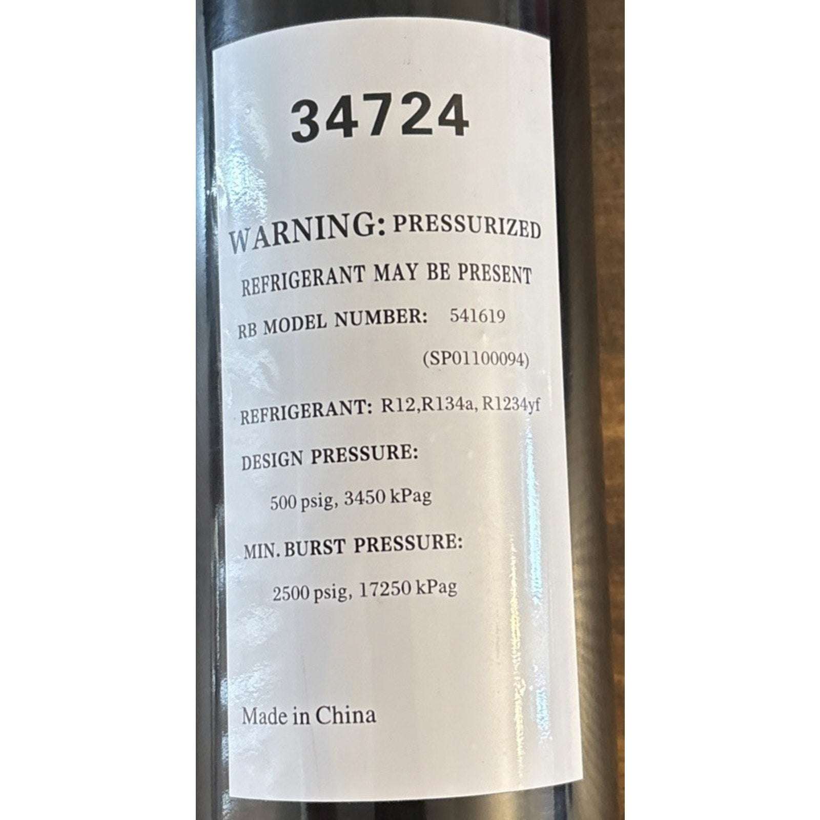 34724 A/C Recycling Filter-Drier Spin-on Filter Compatible with Robinair 34724