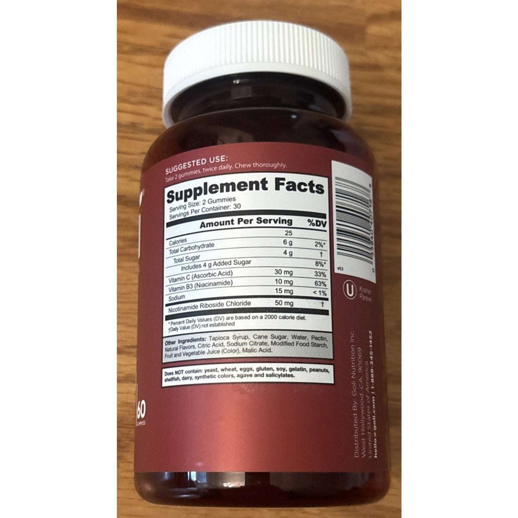 Goli Renew NAD+ 60 Count Gummies Exp 07/2027 Healthy Aging