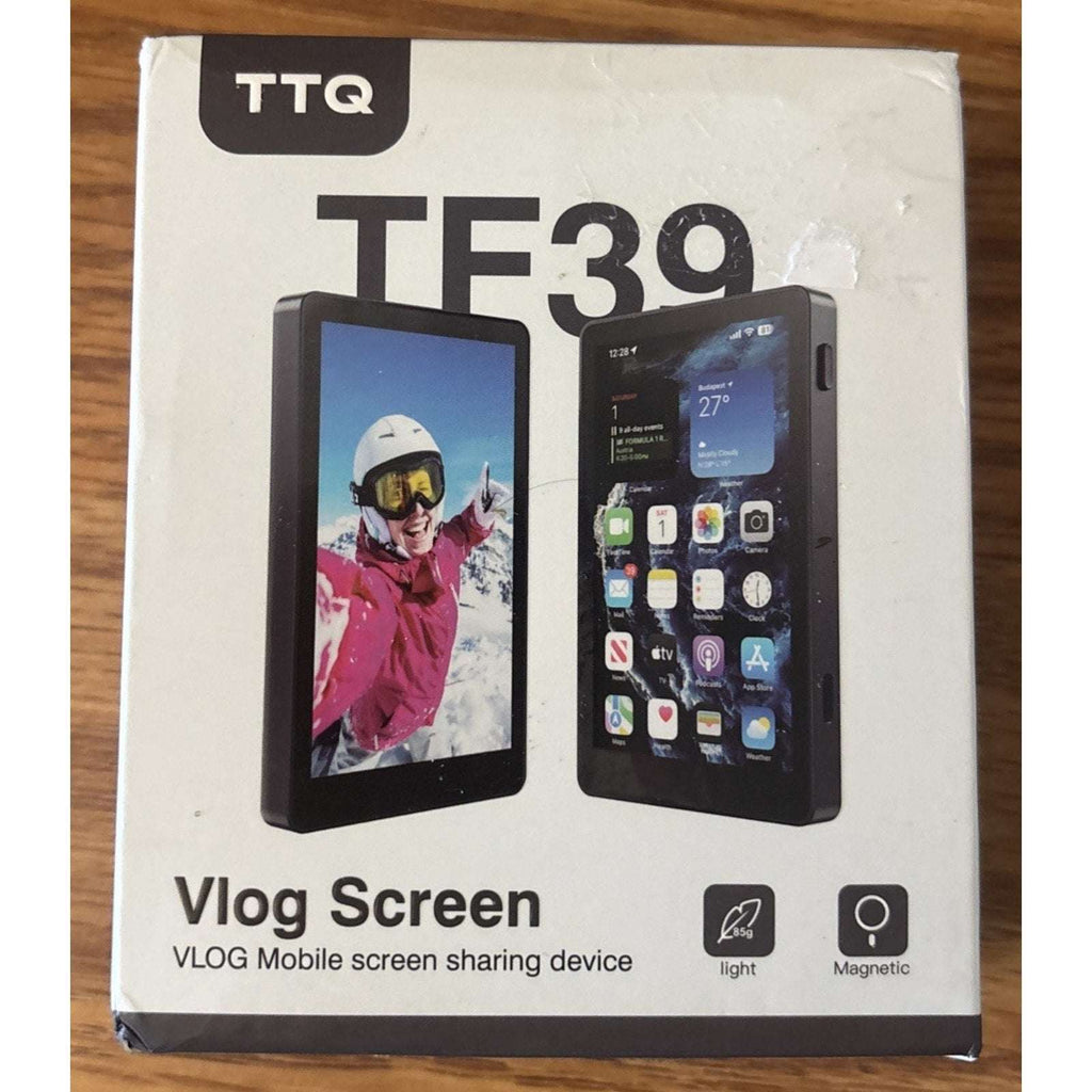 TTQ Vlog Screen Selfie Video Monitor TF39 Magnetic Remote Control NewOB No USB-C
