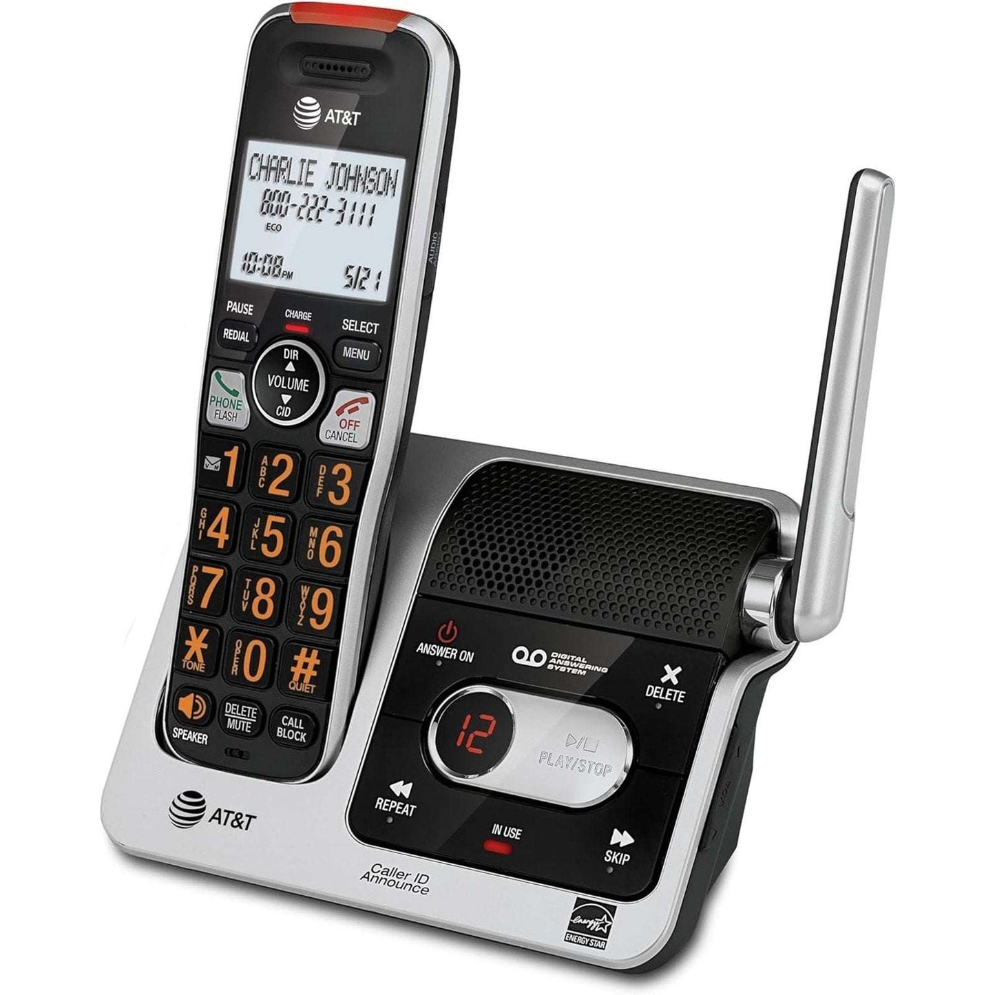 AT&T BL102 DECT 6.0 Cordless Phone w/ Answering Machine Caller ID/Block Intercom