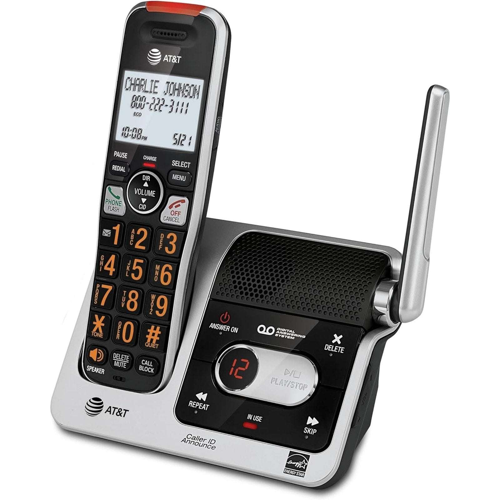 AT&T BL102 DECT 6.0 Cordless Phone w/ Answering Machine Caller ID/Block Intercom