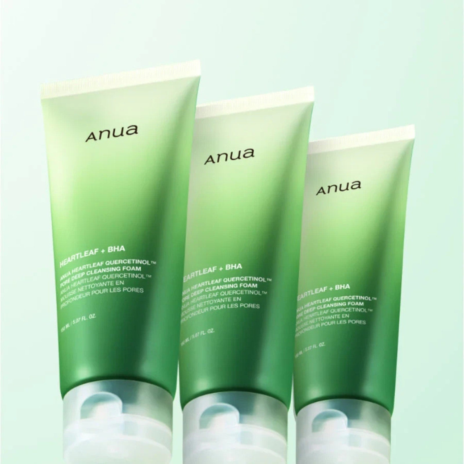 3 x Anua Heartleaf BHA Deep Cleansing Foam Cleanser for Clogged Pores 150ml