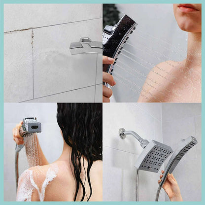 SEVENTY 3 Spray Setting Dual Combo Fixed and Handheld Showerhead in Chrome