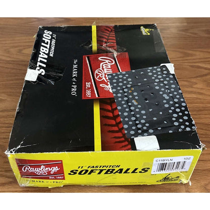 12 x Rawlings NSA 11" Official Dream Seam Fastpitch Softballs C11BYLN Yellow