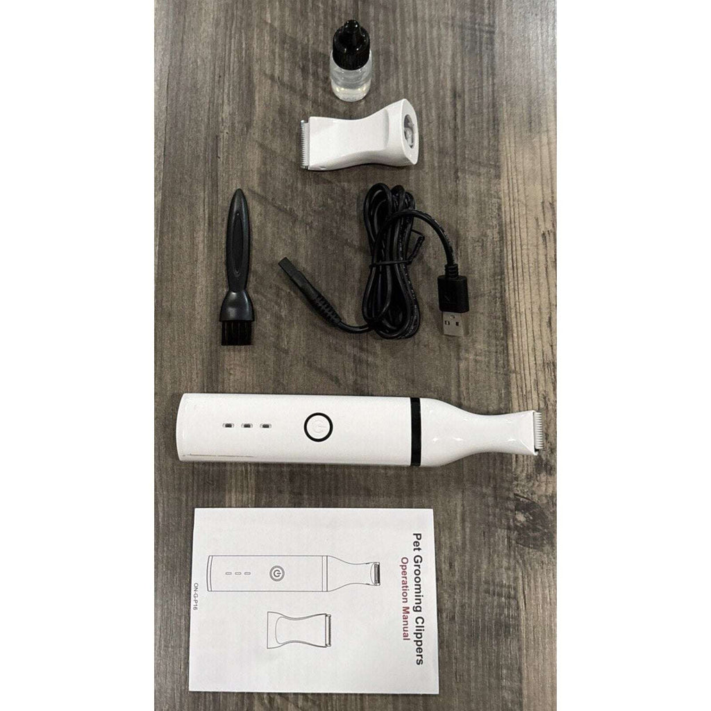 oneisall Dog Paw Trimmer, Cordless Rechargeable Paw Trimmer w Double Blades NEW