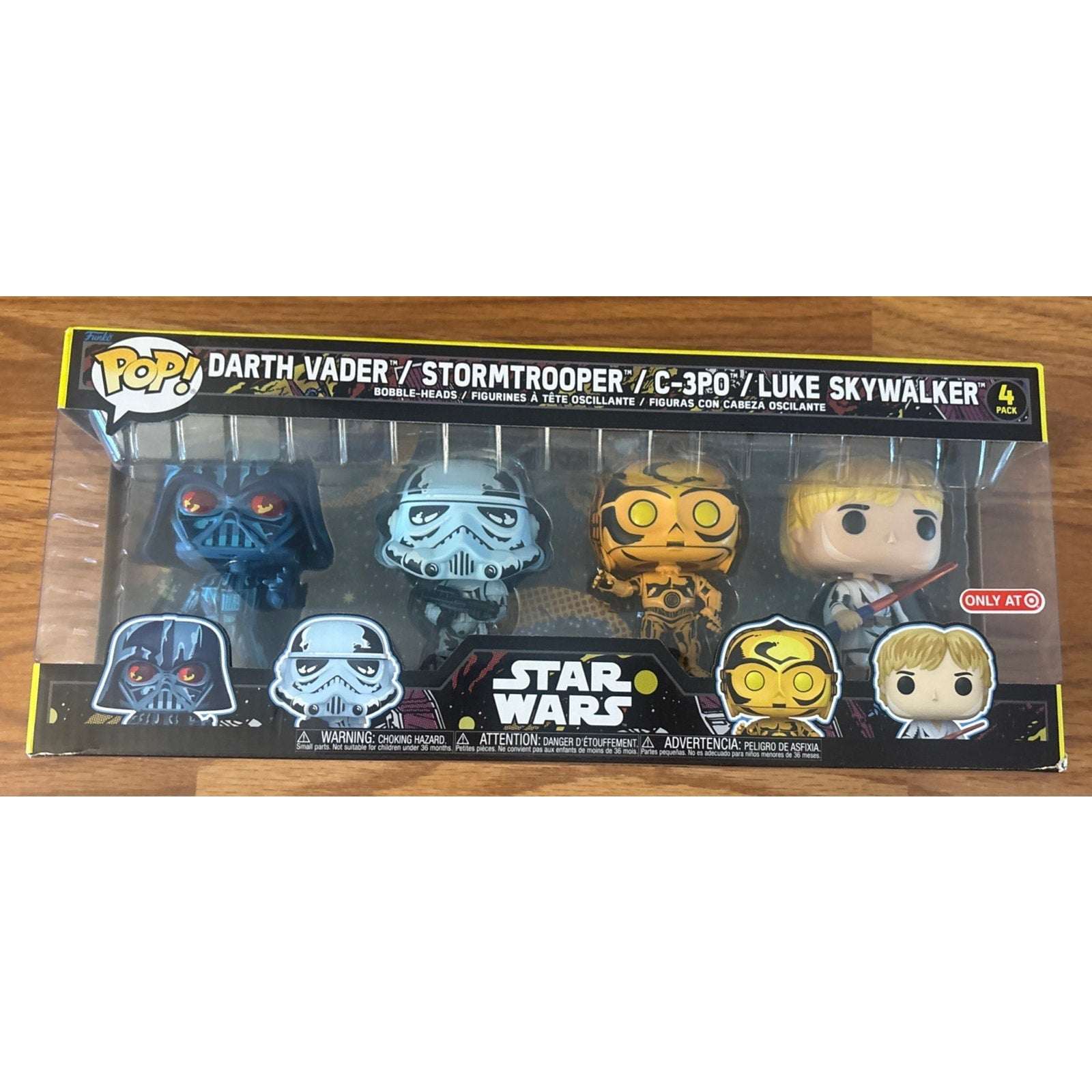 Funko Pop Star Wars 4 Pack Darth Vader Stormtrooper C3PO Luke Skywalker Target