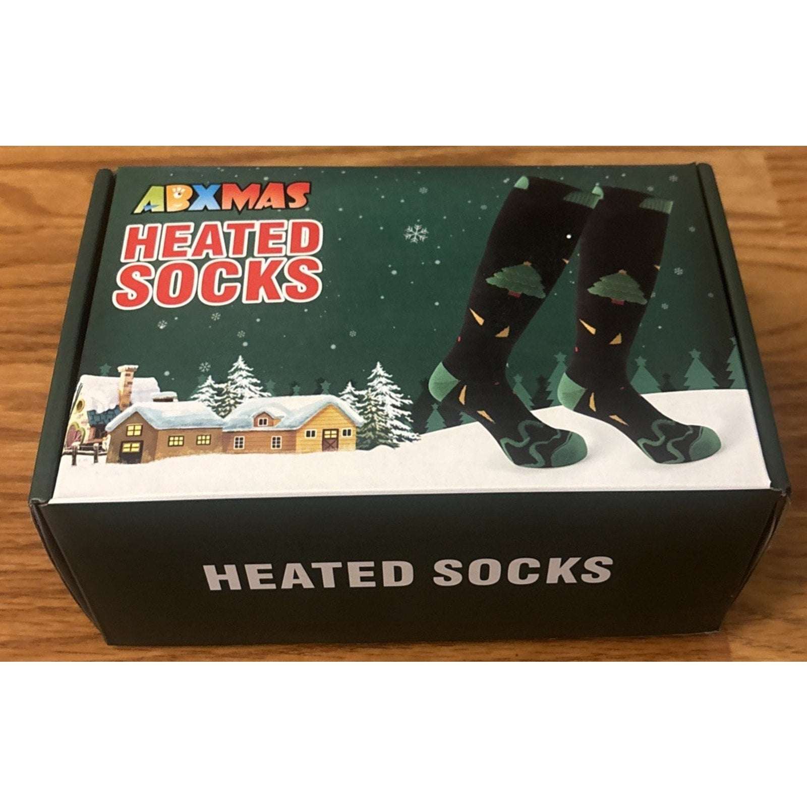 Electric Heated Christmas Socks w/ Rechargeable 5000mAh Battery & 4 Temp Levels