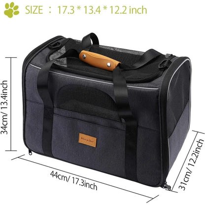 Morpilot Pet Carrier, Portable Travel Bag for Cats/Small Dogs Airline Approved