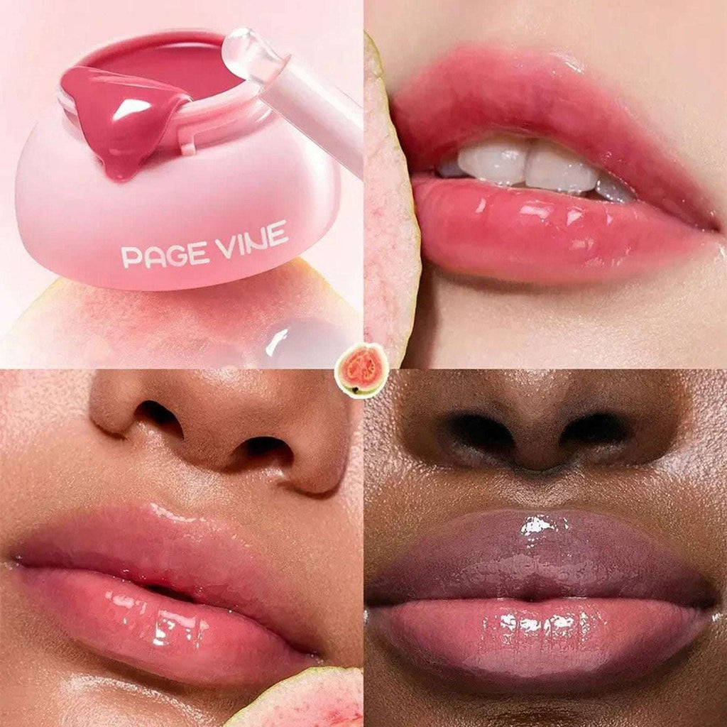 PageVine Hydra Jelly Pocket Lip Jam GUAVA GLOW Lip Gloss w/ Built in Applicator