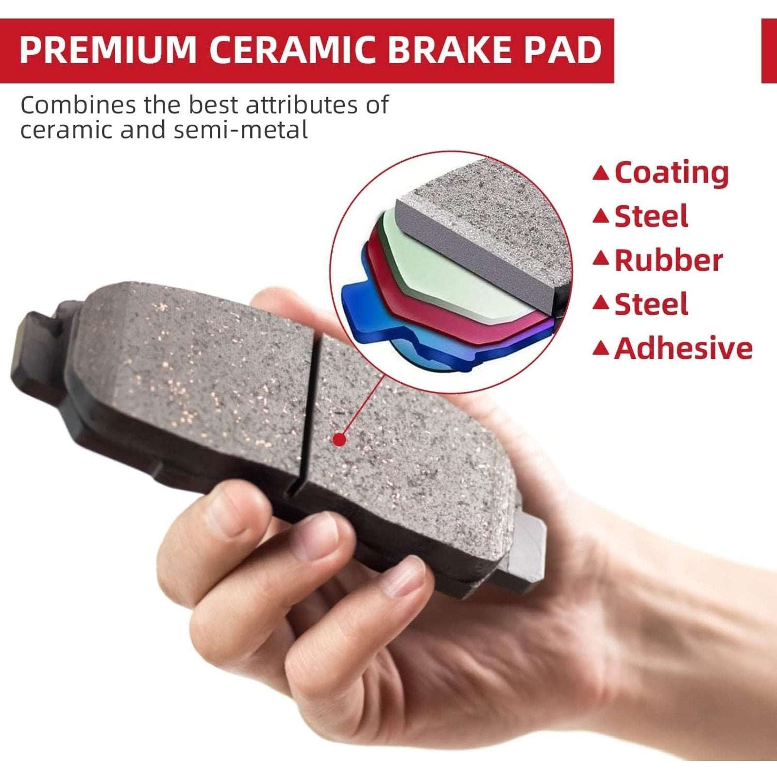 Front & Rear Ceramic Brake Pads for Ford Mustang 1999 - 2004 D804 S627