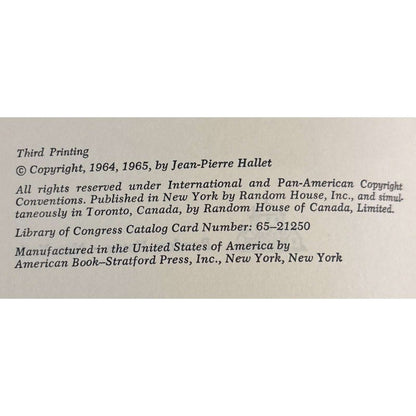 CONGO KITABU Jean-Pierre Hallet *SIGNED HC 1965 1st Edition, 3rd Printing Africa