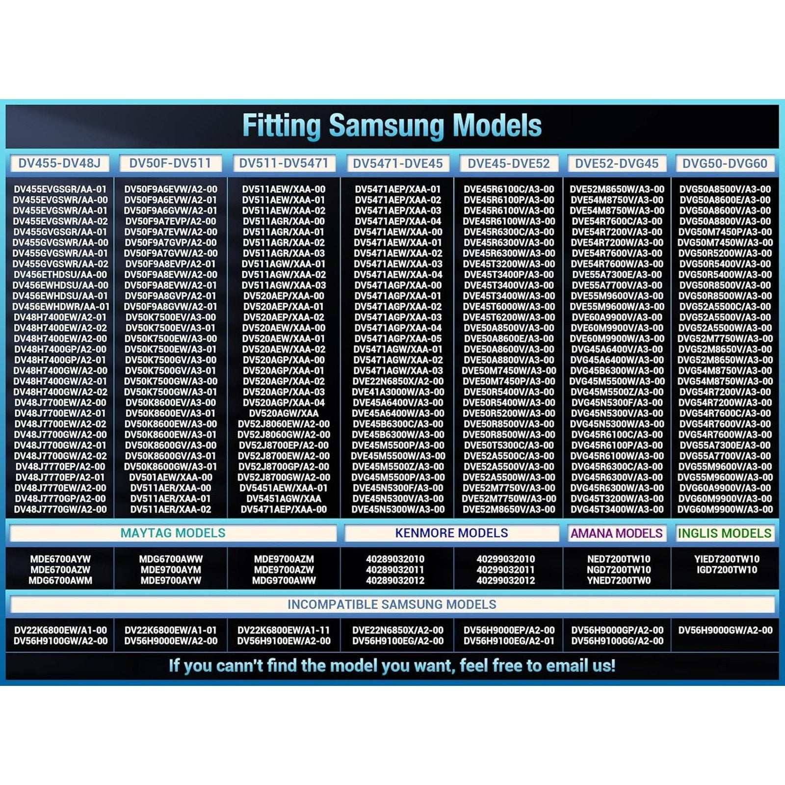 Samsung DV40J3000EW/A2 DV42H5000EW/A3 Dryer Drum Belt Pulley & Rollers Kit
