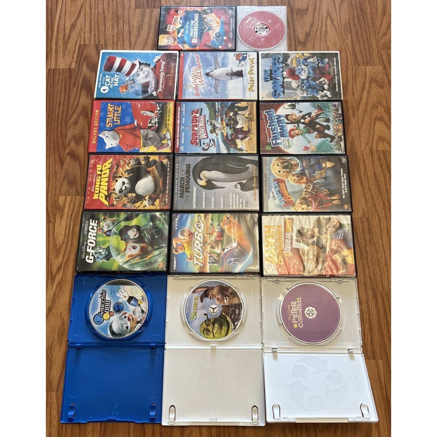 17 DVD Lot Disney Dreamworks+ G-Force Mario Bros Turbo Kung Fu Panda Surfs Up 2