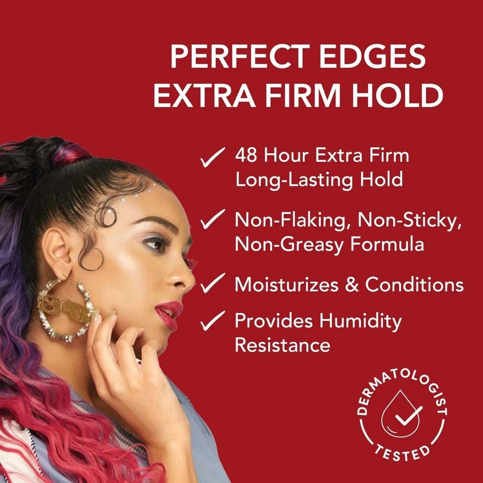 Creme Of Nature Perfect Edges Argan Oil 48 HR Extra Firm Hold Hair Styling Gel