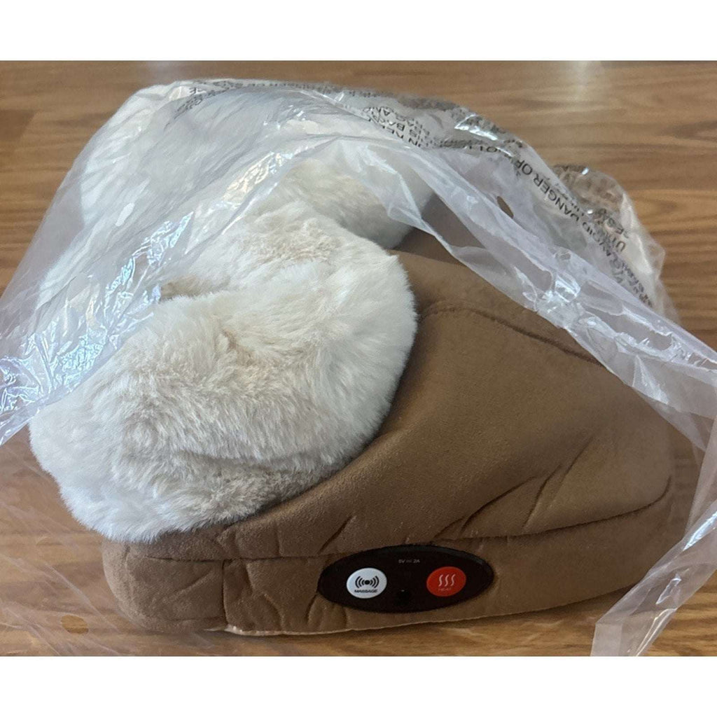 Mynt Foot Warmer with Vibration Massage, Plush Suede and Wool, Fast Heating