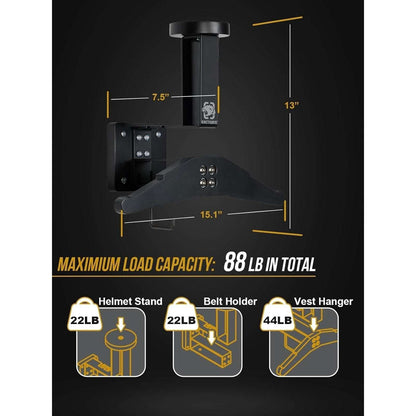 OneTigris Tactical Gear Motorcycle Helmet Jacket Wall Mount Rack Football Hockey