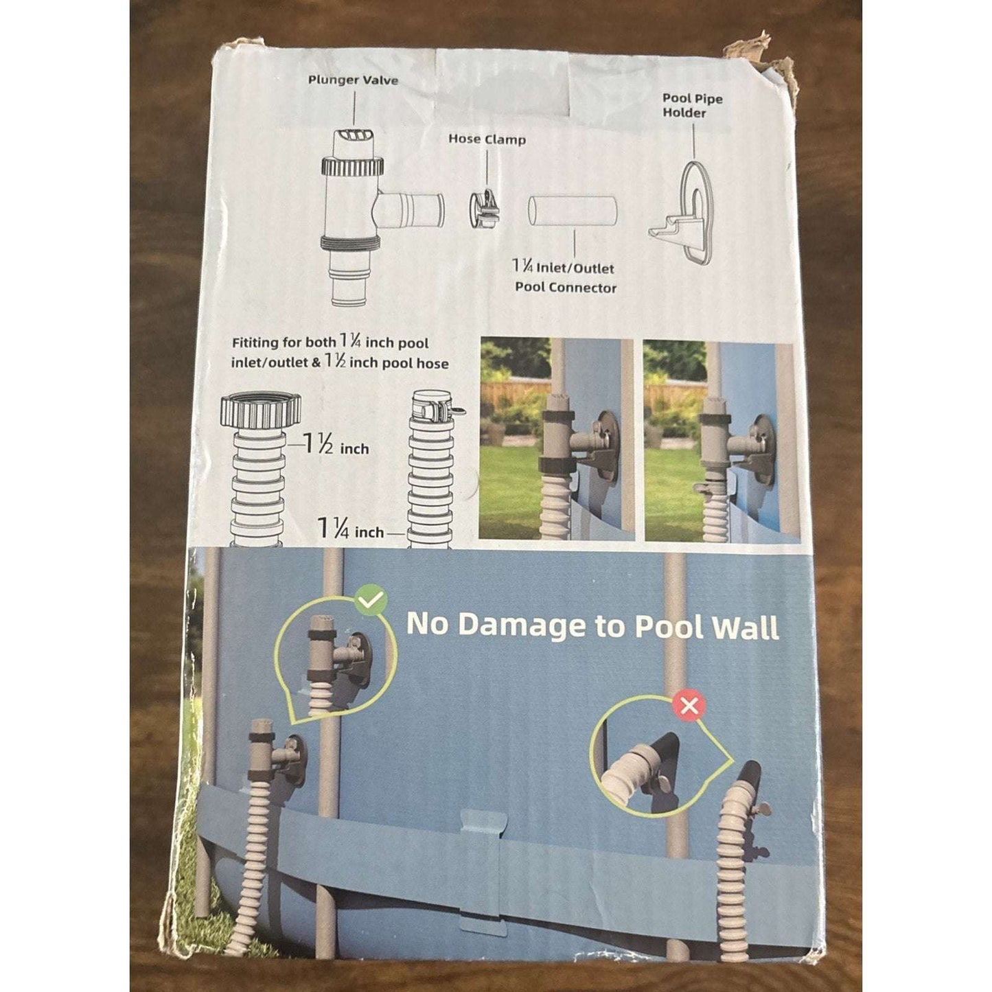 Pool Plunger Valve & Pipe Holder Set Replacement for Above Ground Pools (2 Each)