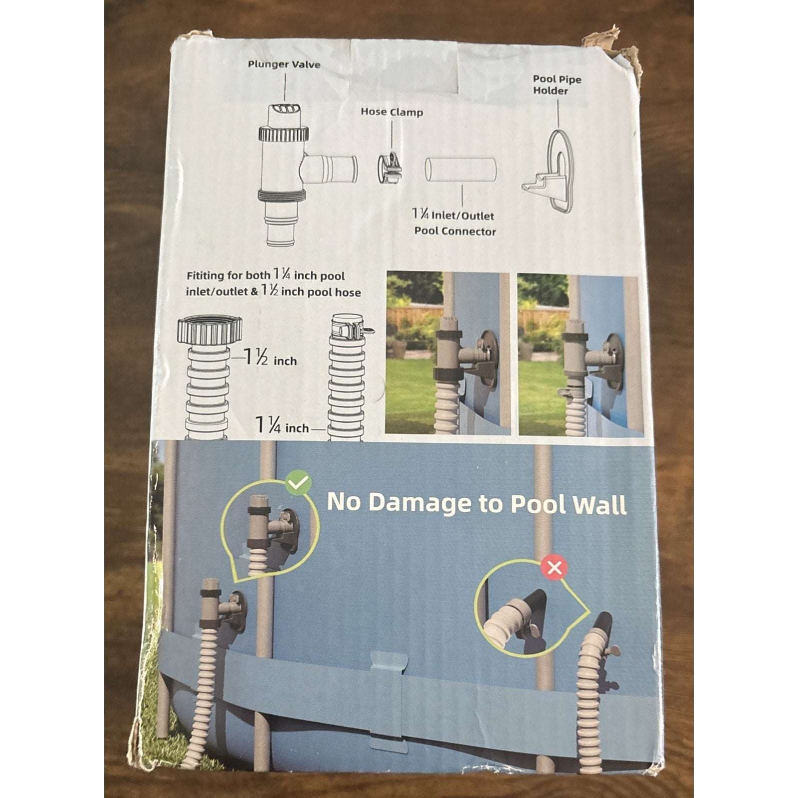 Pool Plunger Valve & Pipe Holder Set Replacement for Above Ground Pools (2 Each)