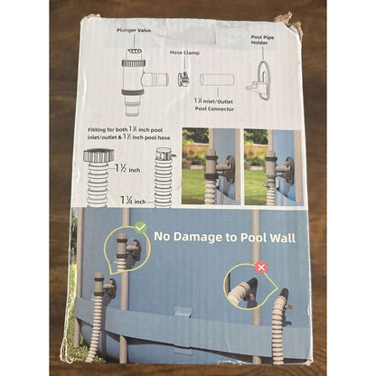 Pool Plunger Valve & Pipe Holder Set Replacement for Above Ground Pools (2 Each)
