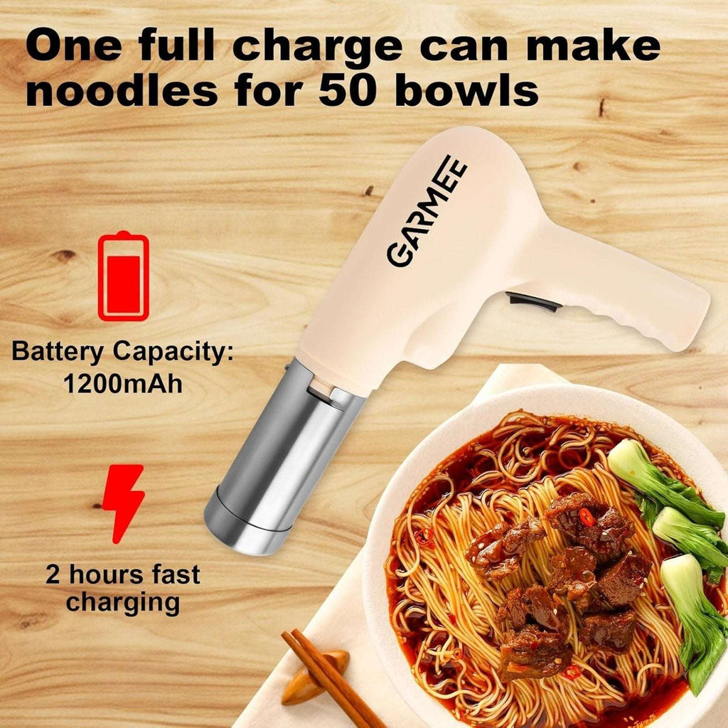 Garmee Electric Pasta Maker Machine Noodle Maker Automatic Cordless Rechargeable