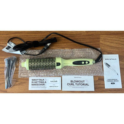 Wavytalk Blowout Boost Ionic Smoothing Thermal Heated Round Brush 1.5" - Green