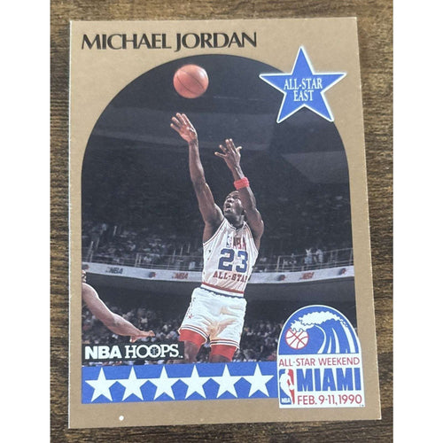 1990-91 NBA Hoops Michael Jordan #5 All-Star Basketball Chicago Bulls NBA Player