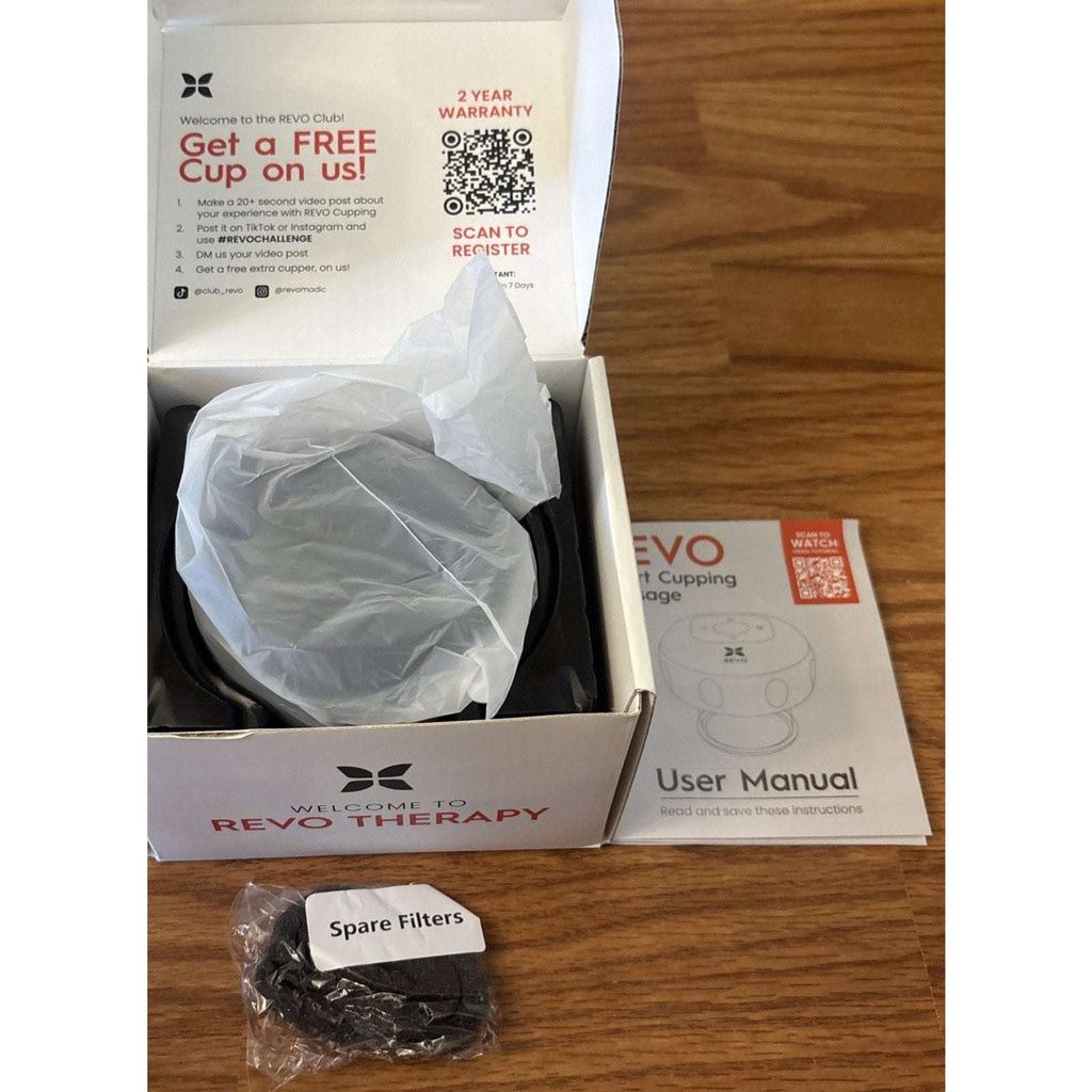 REVO Smart Cup The Original 4-in-1 Red Light Cupping Therapy Massager w Heat NEW