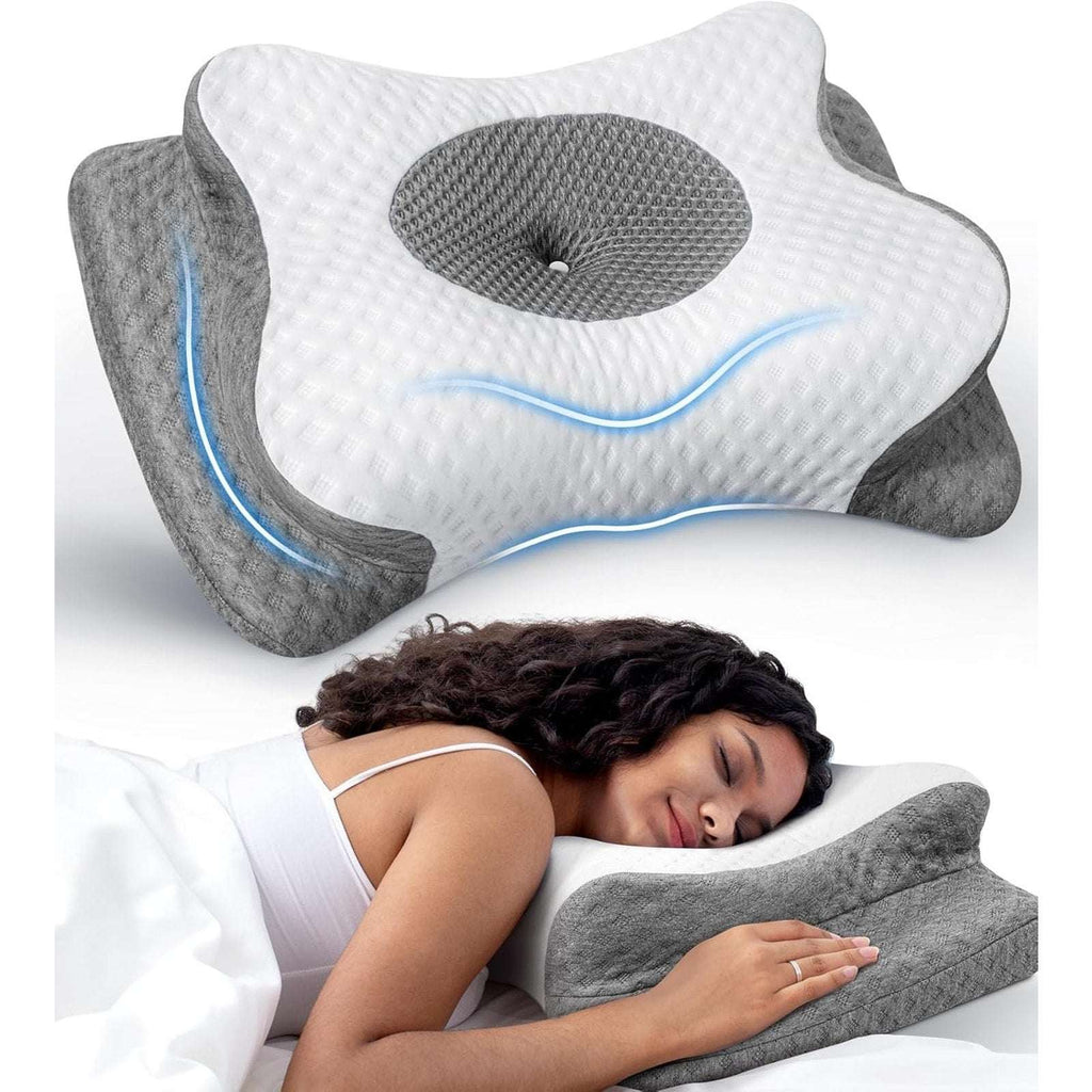 Cozyplayer Adjustable Cervical Memory Foam Pillow Ultra Pain Relief w/ Arm Rest