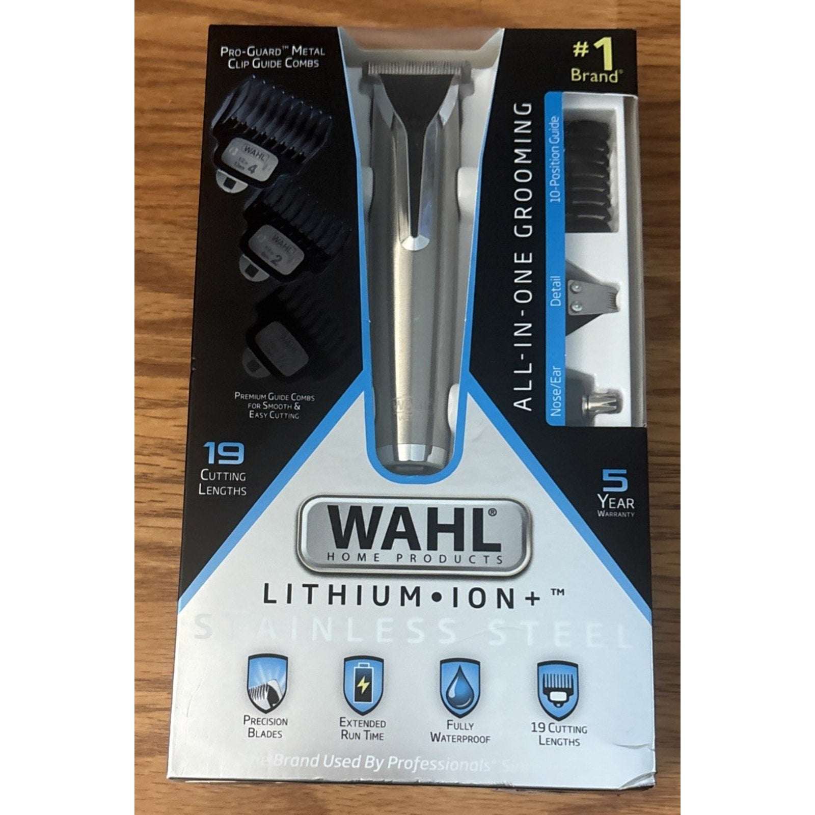 Wahl Lithium-Ion Stainless Steel All In One Waterproof Grooming Trimmer Cordless