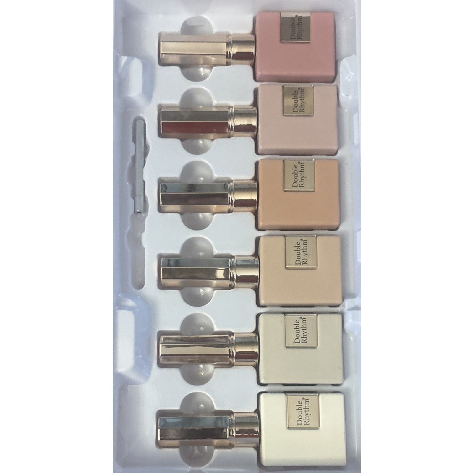 Double Rhythm 6 Pcs 15 ML Gel Polish Set(Pack of 6) Nude Beige Pink Neutral Rose