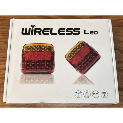 2x LED Magnetic Wireless Trailer Tail Light Tail Brake Turn Signal US Plug 7-Pin