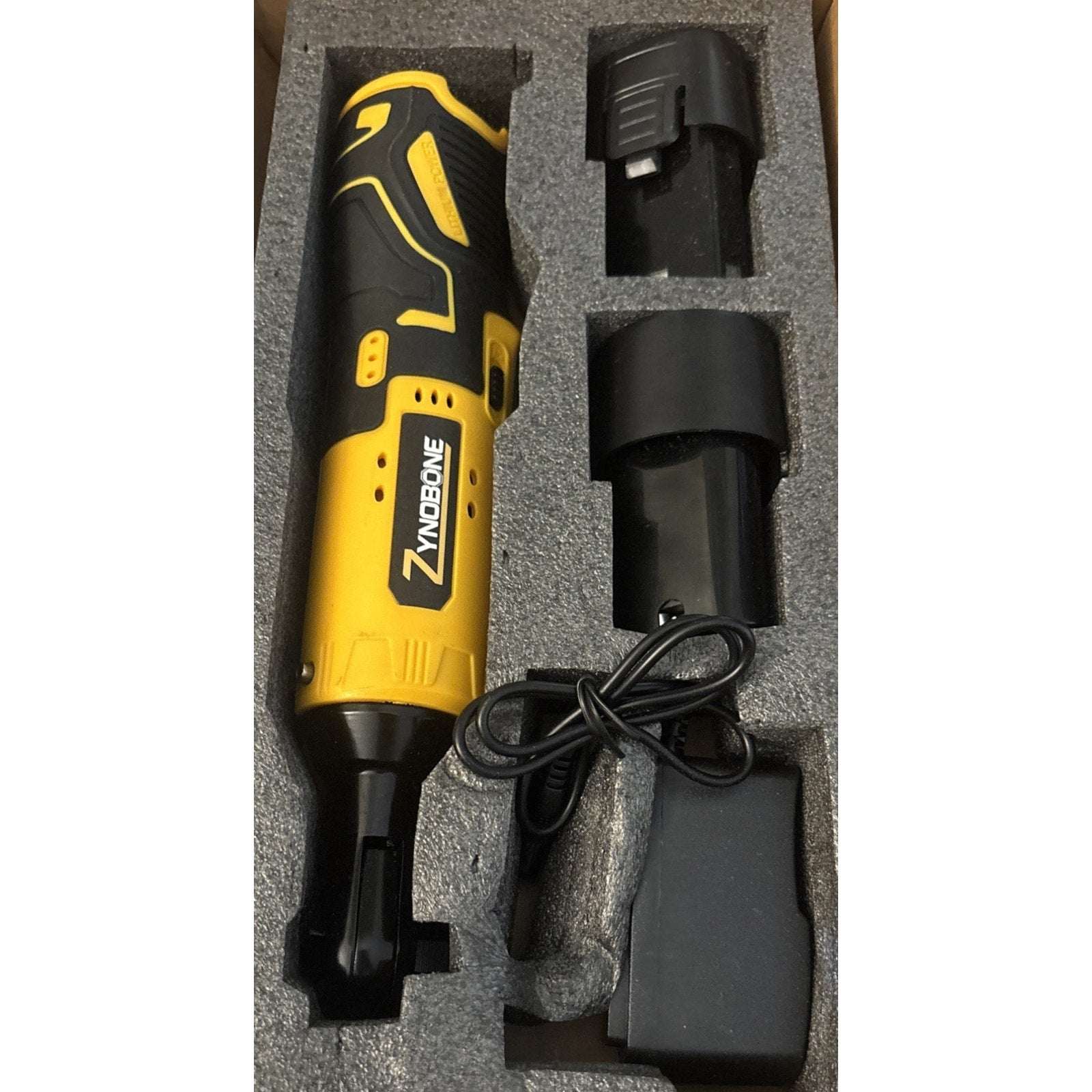 12V Cordless Electric Ratchet Wrench 3/8" Rechargeable w/ 2 Batteries & Charger