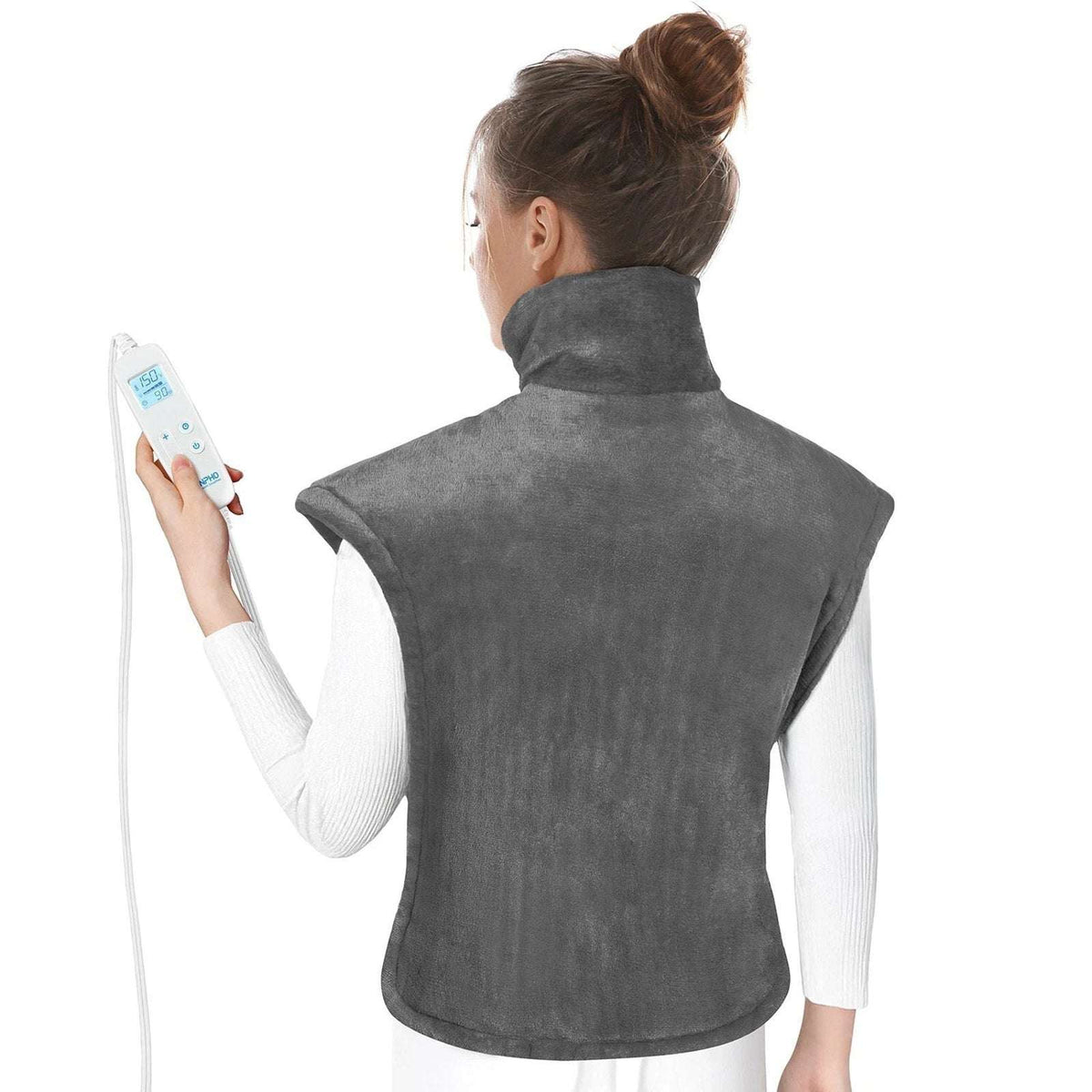 RENPHO Wearable Fast Heating Pad Neck Back & Shoulder w 6 Levels & 3 Timers